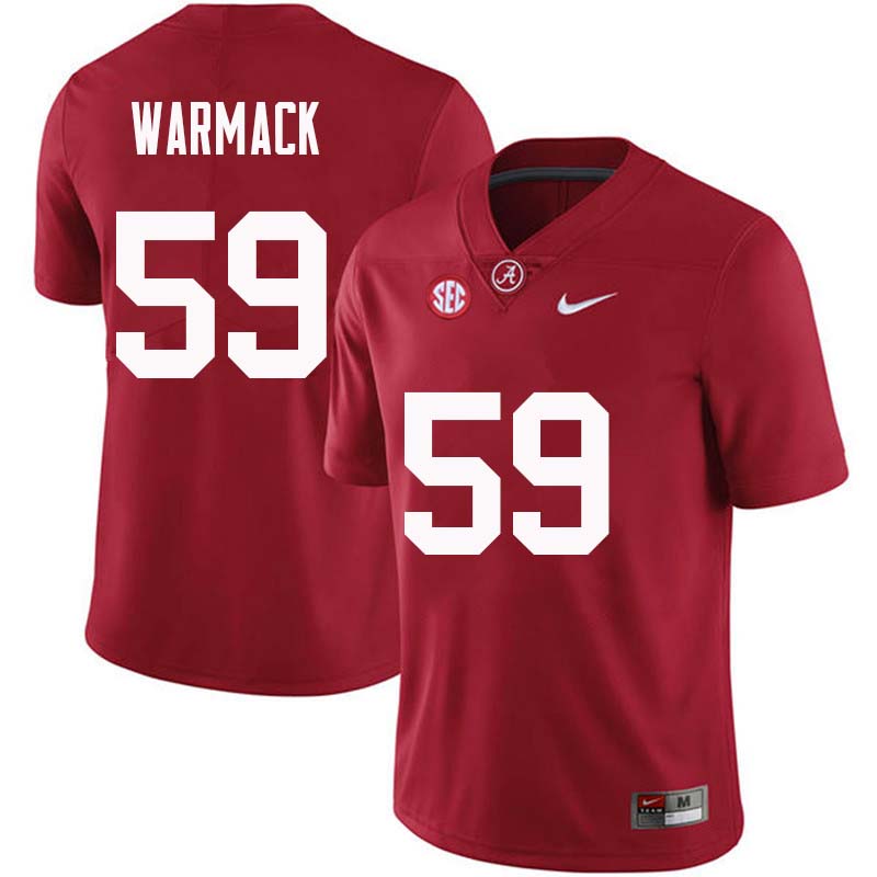 Alabama Crimson Tide Men's Dallas Warmack #59 Crimson NCAA Nike Authentic Stitched College Football Jersey XV16D82EZ